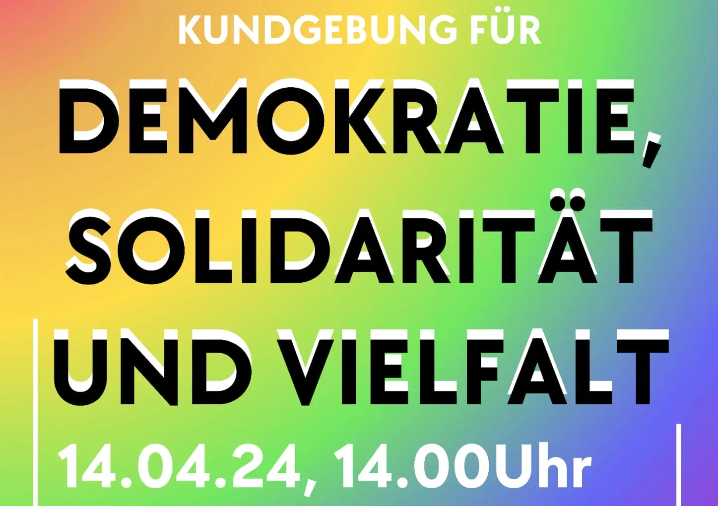 Plakat Rotthalmünster für Demokratie, Solidarität und Vielfalt